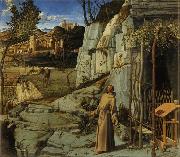 St Francis in the Wilderness (mk08) Giovanni Bellini